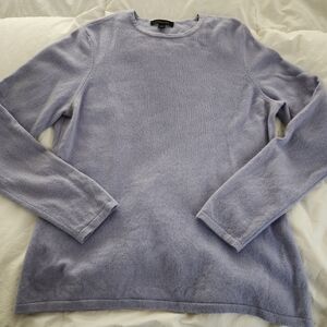 Lands End Cashmere Sweater Womens L Blue/purple Pullover